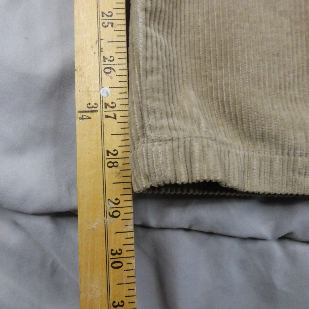 Men's Heavy Soft Trilogy Flat Front Corduroy Warm Pants 38/30‎ 100% Cotton Tan